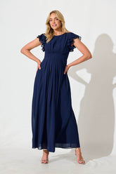Navy Blue Maxi Dress - Stunning Style